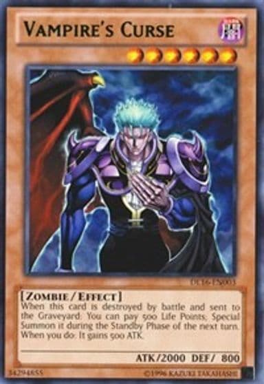 Vampires Curse Green Duelist League Promo Yu-Gi-Oh! card