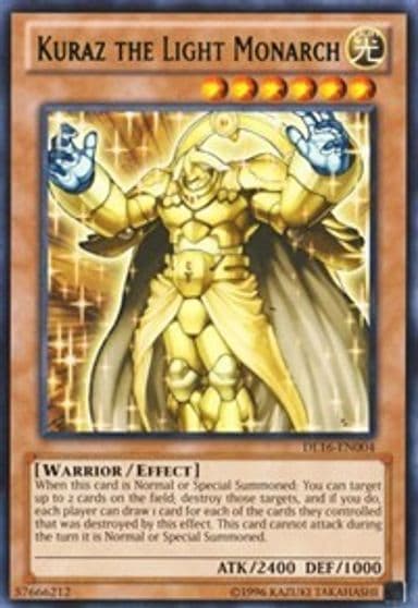 Kuraz the Light Monarch Green Duelist League Promo Yu-Gi-Oh! card