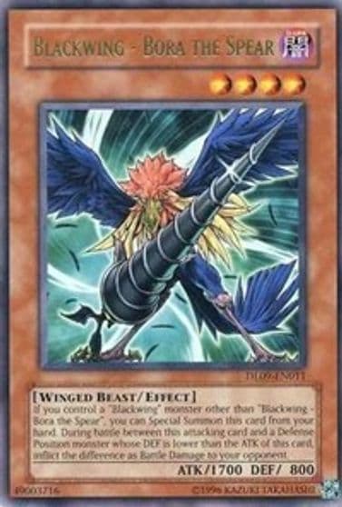 Blackwing Bora the Spear Green Duelist League Promo Yu-Gi-Oh! card