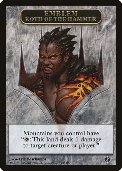 Emblem Koth of the Hammer Duel Decks: Venser vs. Koth Magic card