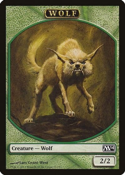 Wolf Token Magic 2014 (M14) Magic card