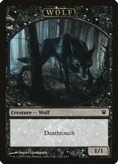 Wolf Token 6 Innistrad Magic card
