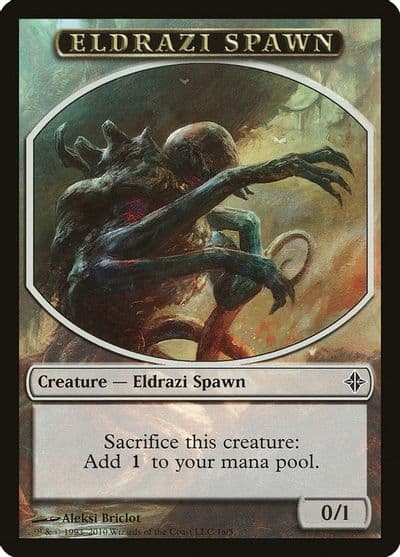 Eldrazi Spawn Token 1a Rise of the Eldrazi Magic card