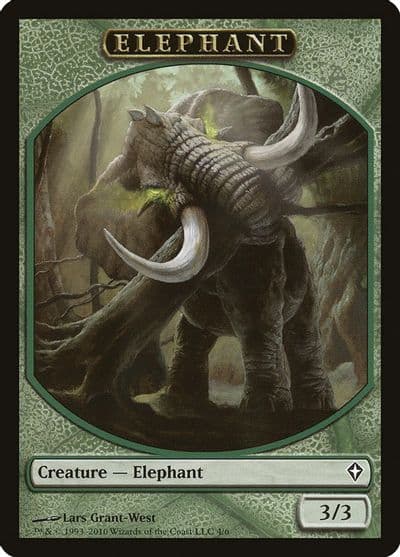 Elephant Token Worldwake Magic card