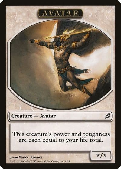 Avatar Token Lorwyn Magic card