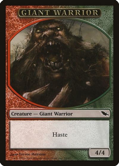 Giant Warrior Token Shadowmoor Magic card
