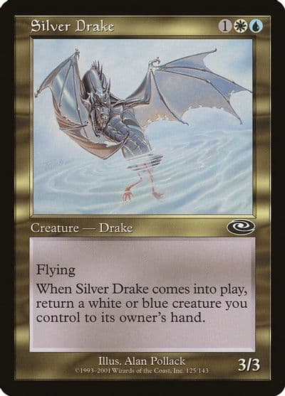 Silver Drake Planeshift Magic card