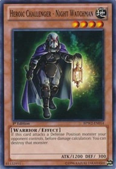 Heroic Challenger Night Watchman Battle Pack 2: War of the Giants Round 2 Yu-Gi-Oh! card