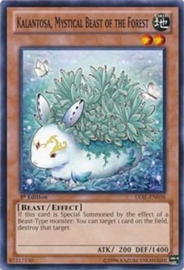 Kalantosa Mystical Beast of the Forest Legacy of the Valiant Yu-Gi-Oh! card
