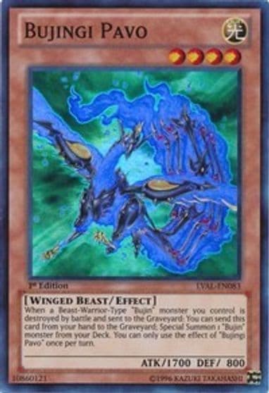 Bujingi Pavo Legacy of the Valiant Yu-Gi-Oh! card