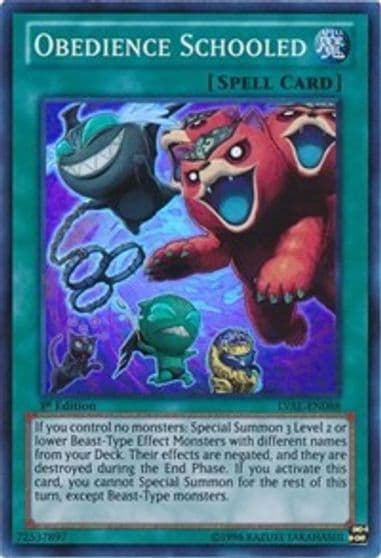Obedience Schooled Legacy of the Valiant Yu-Gi-Oh! card