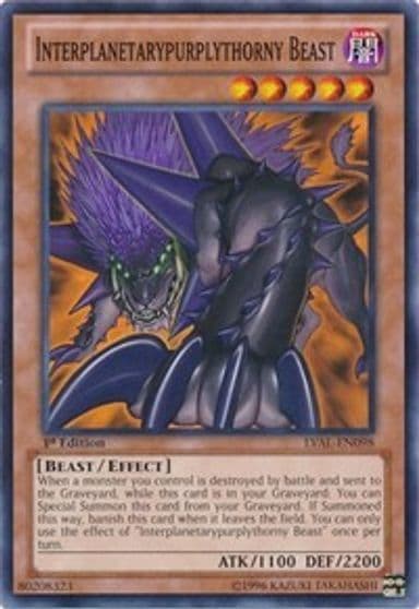 Interplanetarypurplythorny Beast Legacy of the Valiant Yu-Gi-Oh! card
