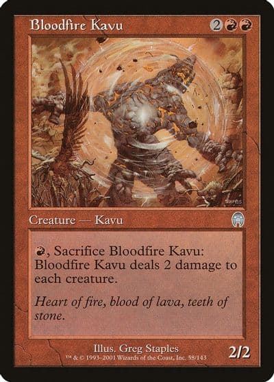 Bloodfire Kavu Apocalypse Magic card