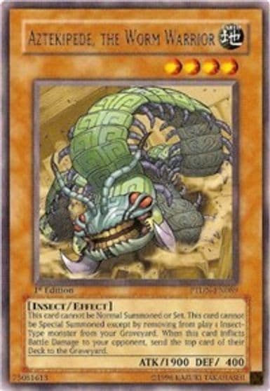 Aztekipede the Worm Warrior Phantom Darkness Yu-Gi-Oh! card