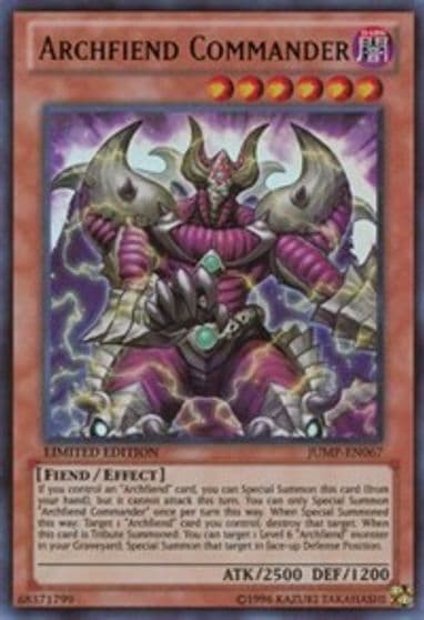 Archfiend Commander Shonen Jump Magazine Promos Yu-Gi-Oh! card