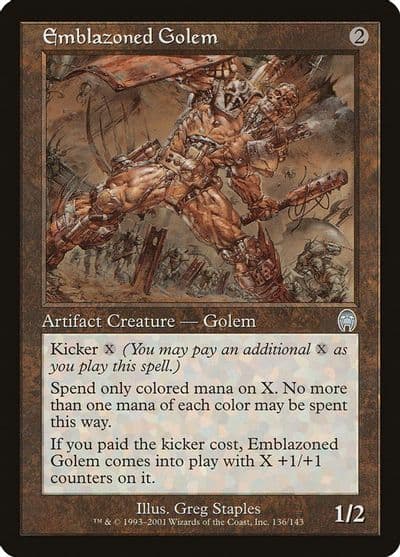 Emblazoned Golem Apocalypse Magic card