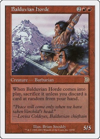 Balduvian Horde Deckmasters Garfield vs Finkel Magic card