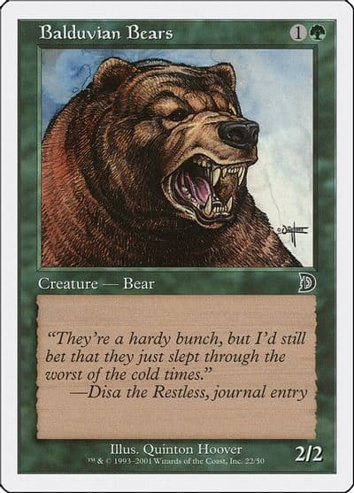 Balduvian Bears Deckmasters Garfield vs Finkel Magic card