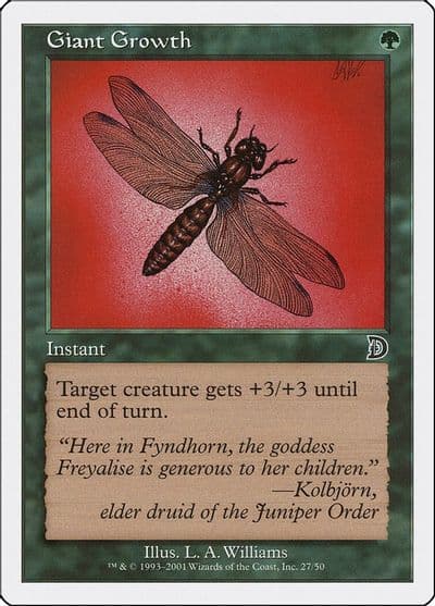 Giant Growth Deckmasters Garfield vs Finkel Magic card