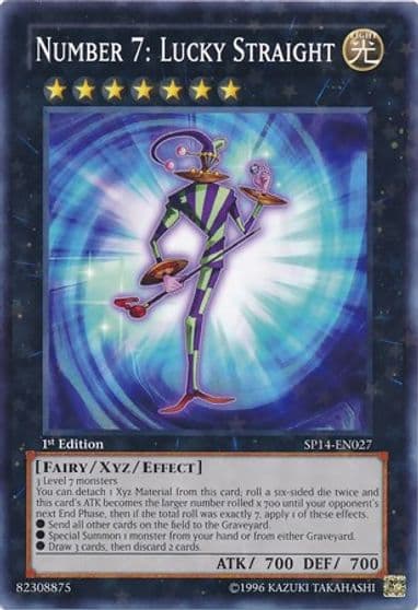 Number 7 Lucky Straight Starfoil Star Pack 2014 Yu-Gi-Oh! card