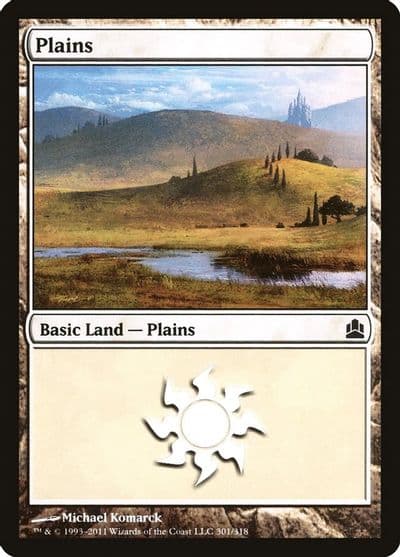 Plains 301 Commander Magic card