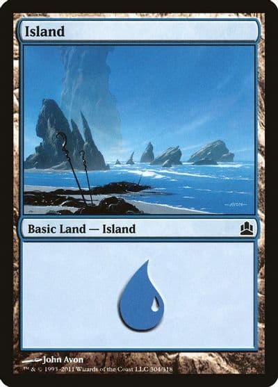 Island 304 Commander Magic card