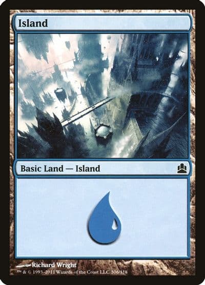 Island 306 Commander Magic card