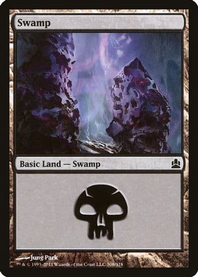 Swamp 308 Commander Magic card