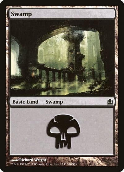 Swamp 310 Commander Magic card