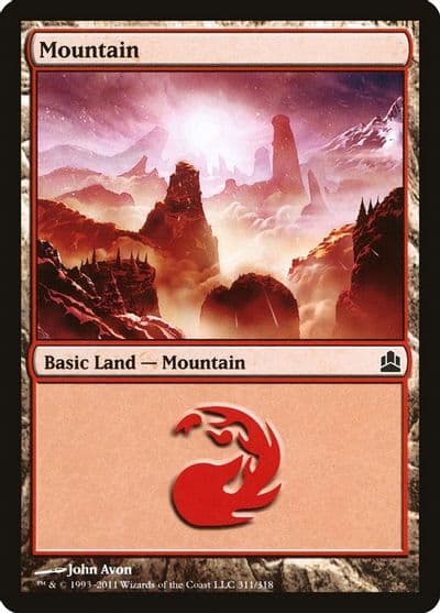Mountain 311 Commander Magic card
