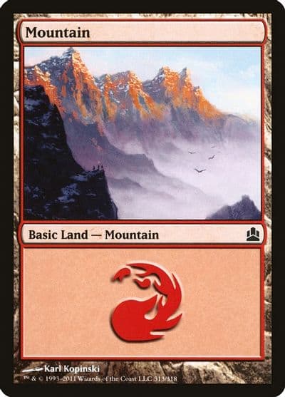 Mountain 313 Commander Magic card