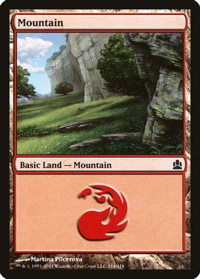 Mountain 314 Commander Magic card