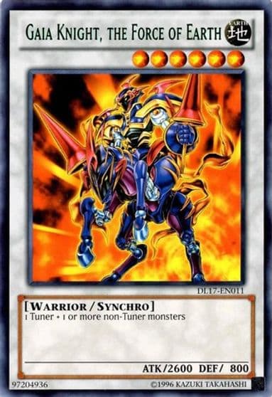 Gaia Knight the Force of Earth Green Duelist League Promo Yu-Gi-Oh! card