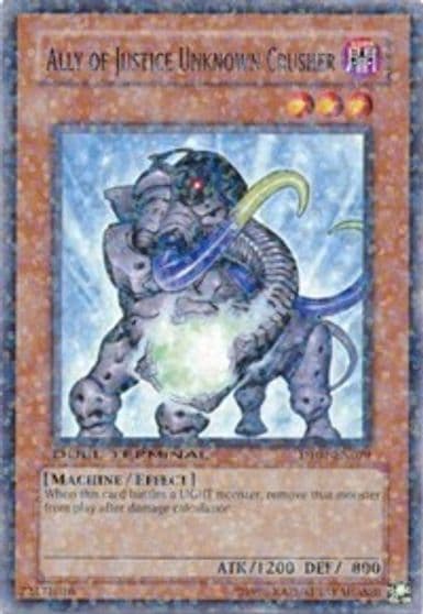Ally of Justice Unknown Crusher Duel Terminal 1 Yu-Gi-Oh! card