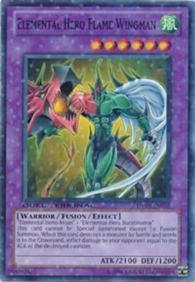 Elemental HERO Flame Wingman Duel Terminal 3 Yu-Gi-Oh! card