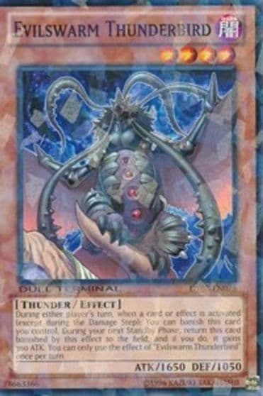 Evilswarm Thunderbird Duel Terminal 7 Yu-Gi-Oh! card