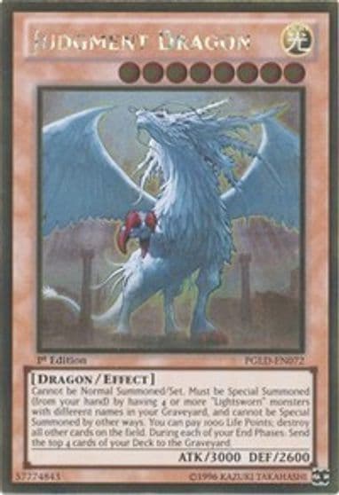 Judgment Dragon Premium Gold Yu-Gi-Oh! card