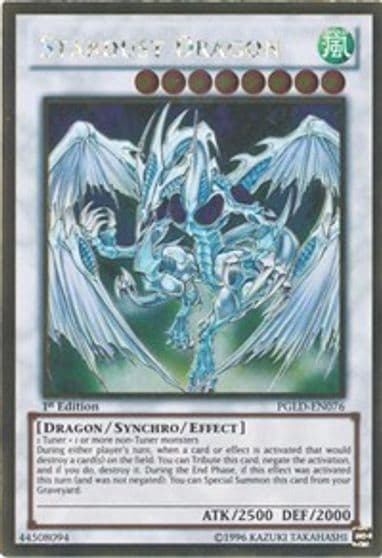 Stardust Dragon Premium Gold Yu-Gi-Oh! card