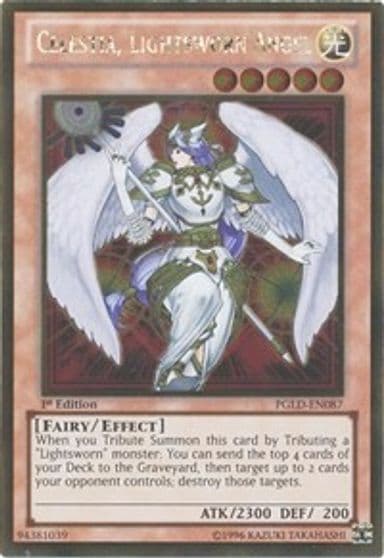 Celestia Lightsworn Angel Premium Gold Yu-Gi-Oh! card