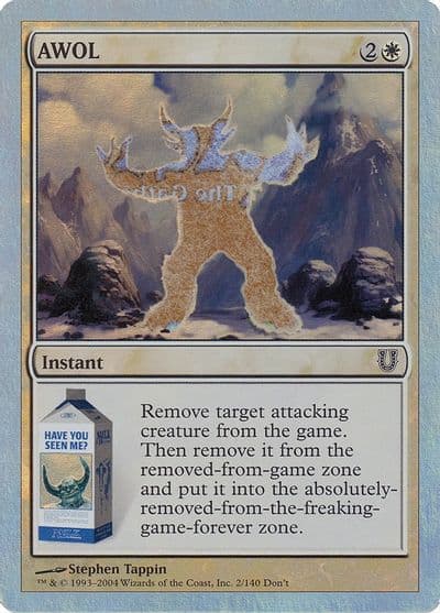 AWOL Alternate Foil Unhinged Magic card