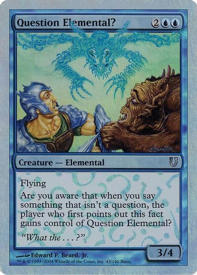Question Elemental Alternate Foil Unhinged Magic card