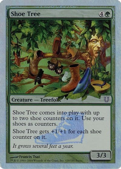Shoe Tree Alternate Foil Unhinged Magic card