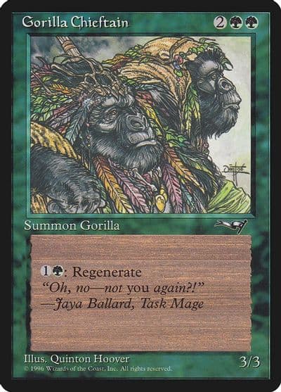 Gorilla Chieftain 2 Gorillas Alliances Magic card