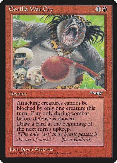 Gorilla War Cry Red Club Alliances Magic card