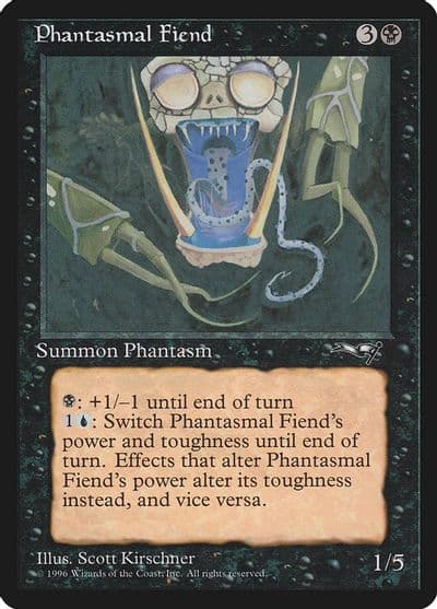Phantasmal Fiend Close up Alliances Magic card