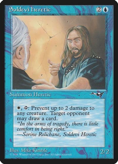 Soldevi Heretic Blue Robe Alliances Magic card