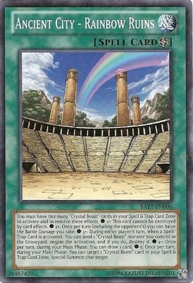 Ancient City Rainbow Ruins Starfoil Battle Pack Tournament Prize Cards Yu-Gi-Oh! card