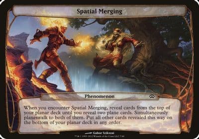 Spatial Merging Planechase 2012 Oversize Cards Magic card