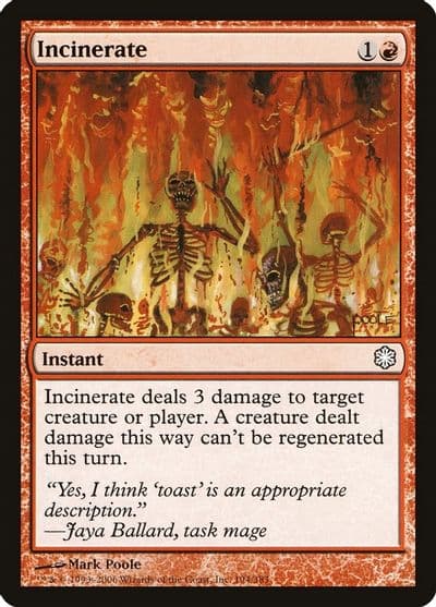 Incinerate Coldsnap Theme Deck Reprints Magic card
