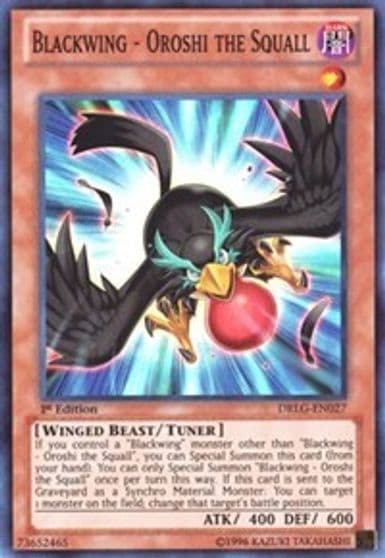 Blackwing Oroshi the Squall Dragons of Legend Yu-Gi-Oh! card